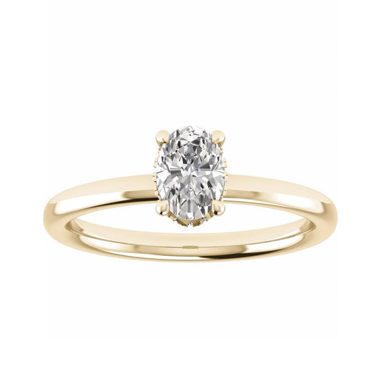 Oval Yellow Gold Lab Grown Diamond (Hidden Halo)