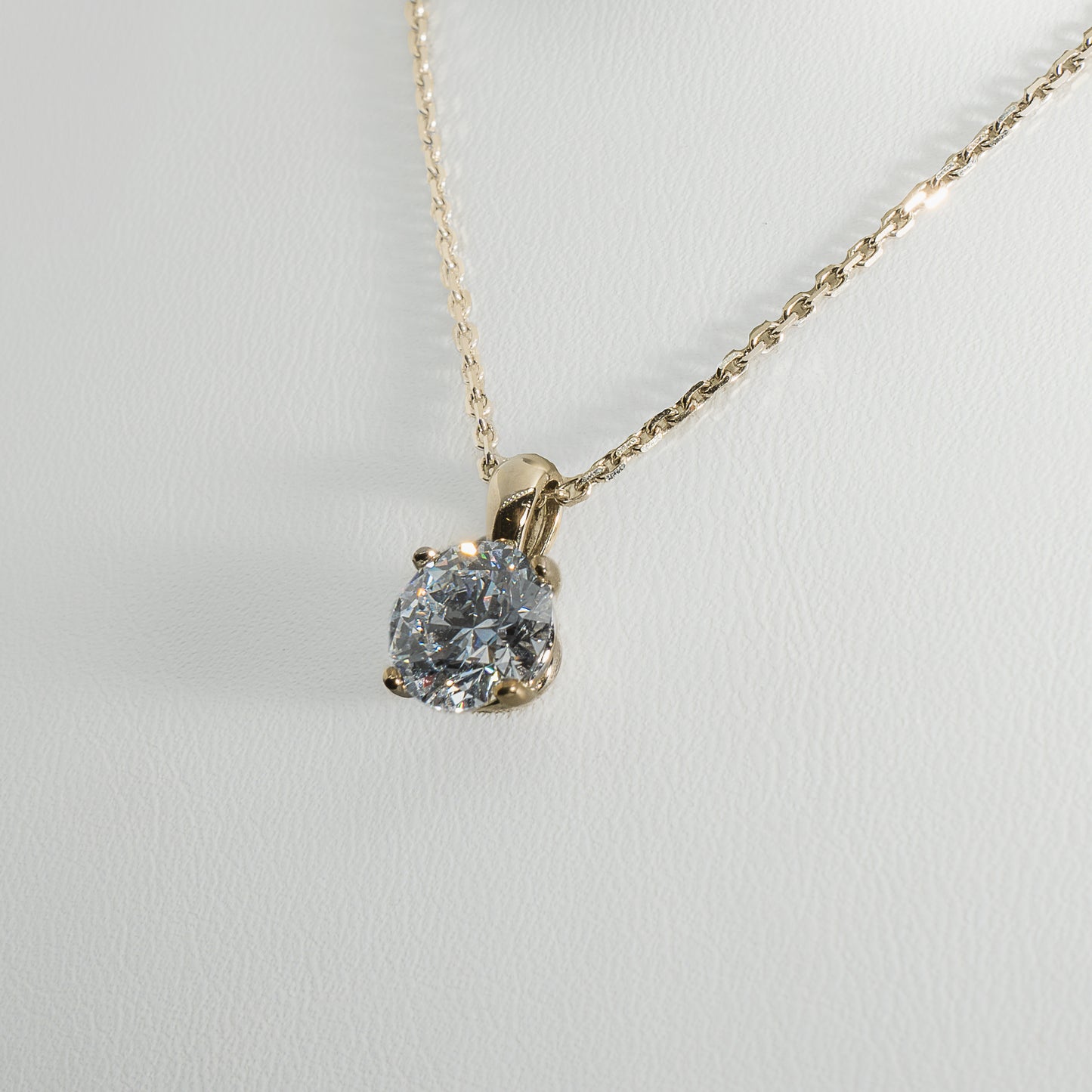 2ct Lab-Grown Diamond Pendant | 18k Yellow Gold