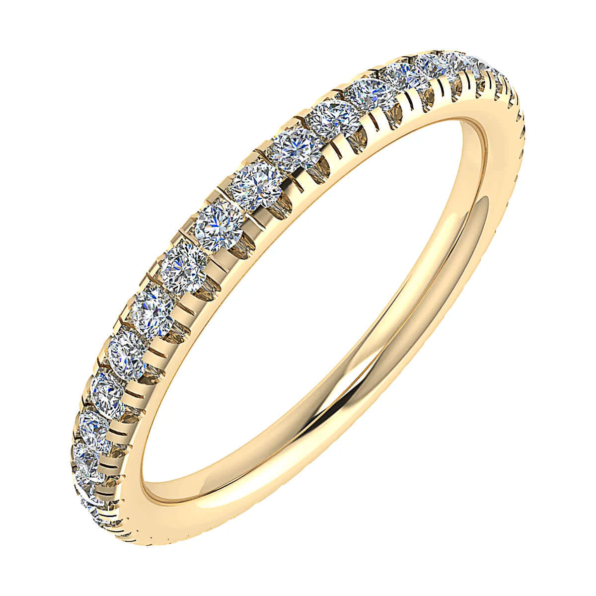 2mm Premium Micro Claw 100% - Lab-grown Diamond | 18k Yellow Gold