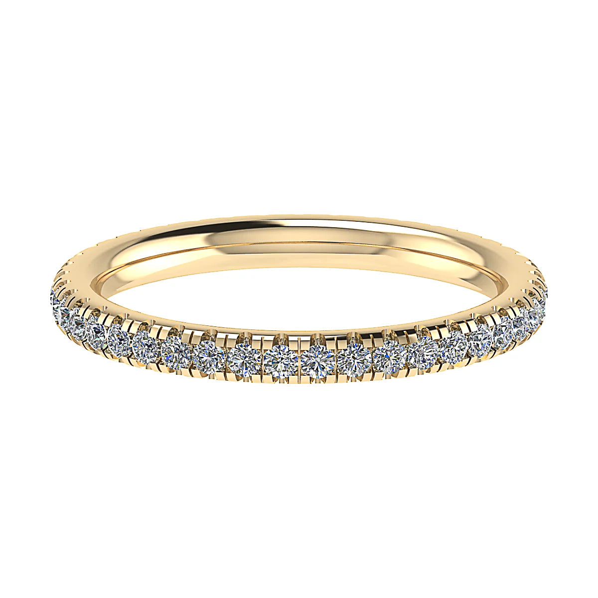 2mm Premium Micro Claw 100% - Lab-grown Diamond | 18k Yellow Gold