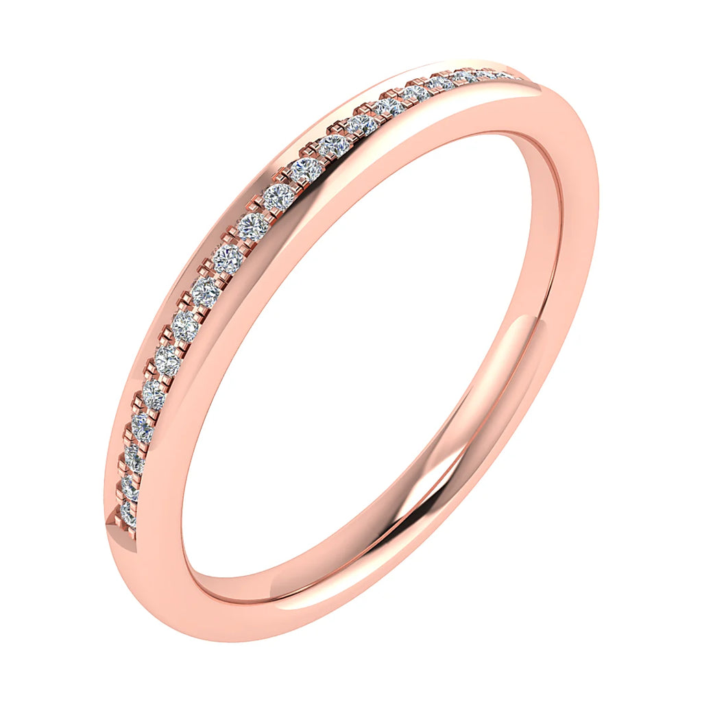 2mm Premium Grain Set 50% - Lab-grown Diamond | 18K Rose Gold