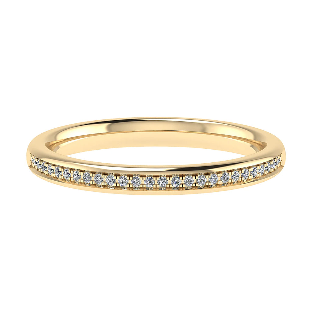 2mm Premium Grain Set 50% - Lab-grown Diamond | 18K Yellow Gold