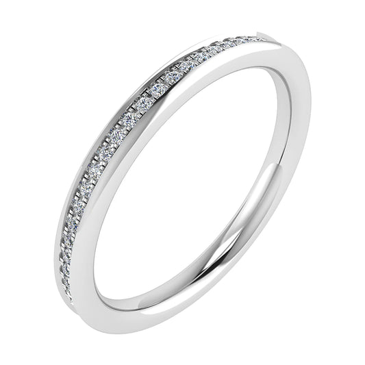 2mm Premium Grain Set 100% - Lab-grown Diamond | 18K White Gold