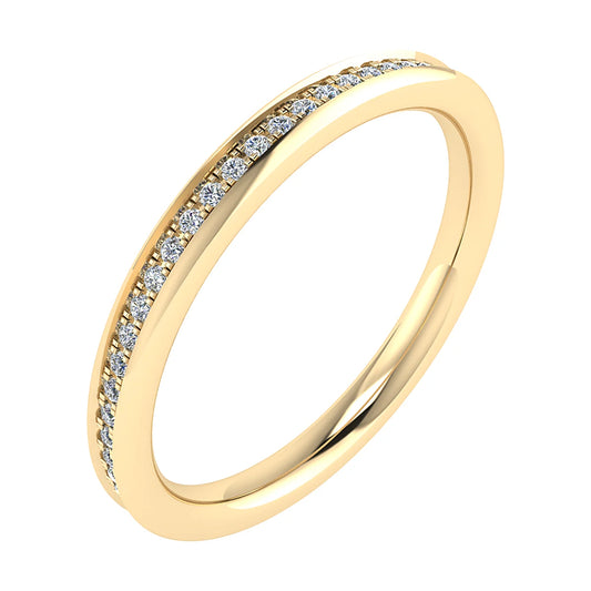 2mm Premium Grain Set 100% - Lab-grown Diamond | 18K Yellow Gold