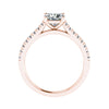 side image luxury round rose gold diamond set shoulders lab grown diamond engagement ring