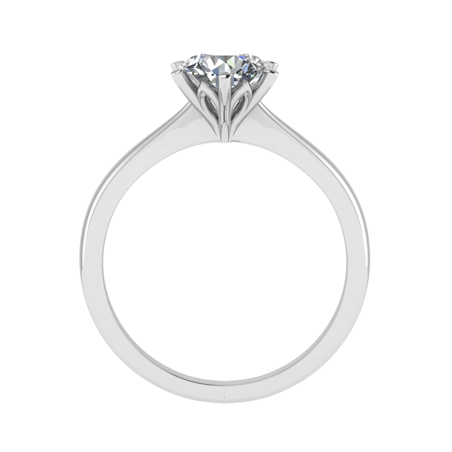 side view luxury platinum hidden halo lab grown diamond engagement ring